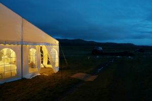 A Glamping setup in Iceland