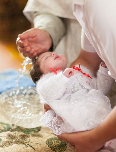 A Baby Being Baptized