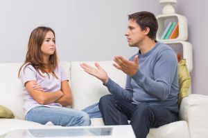 Angry Couple Having an Argument at Home