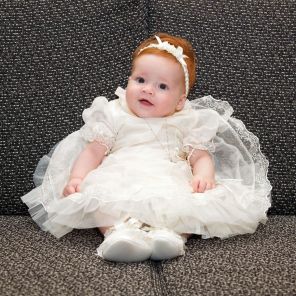 Baby Girl in Baptismal Gown