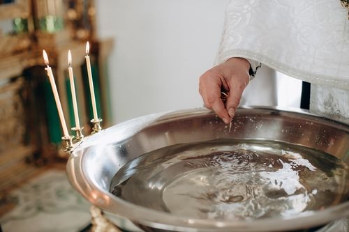 holy water in a bowl