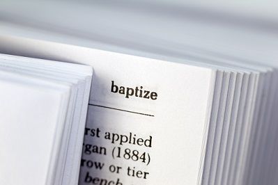 baptize in the dictionary