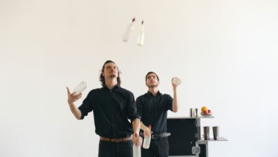 Bartenders and a Mobile Bar