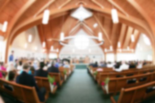 Blurred Image of the Inside of a Church