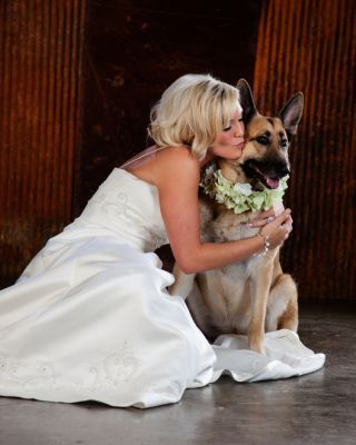 A Bride and Her Dog