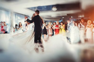 Bride and Groom Dancing