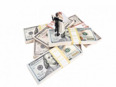 Bride, Groom, and Wedding Cash