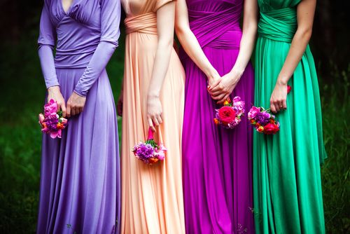 Brightly Colored Bridesmaid Dresses