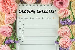 A checklist surrounded by roses