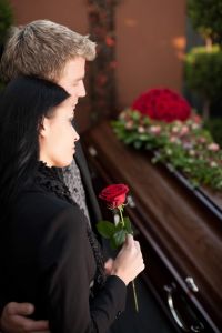 Couple Attending Funeral