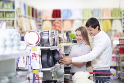 Couple Choosing Wedding Gifts