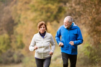 Couple Exercising Outdoors Together