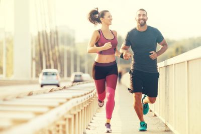 Couple Jogging Together