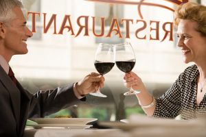 Couple Toasting at Date