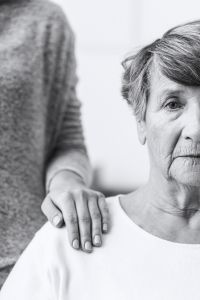 Elderly woman with alzheimers