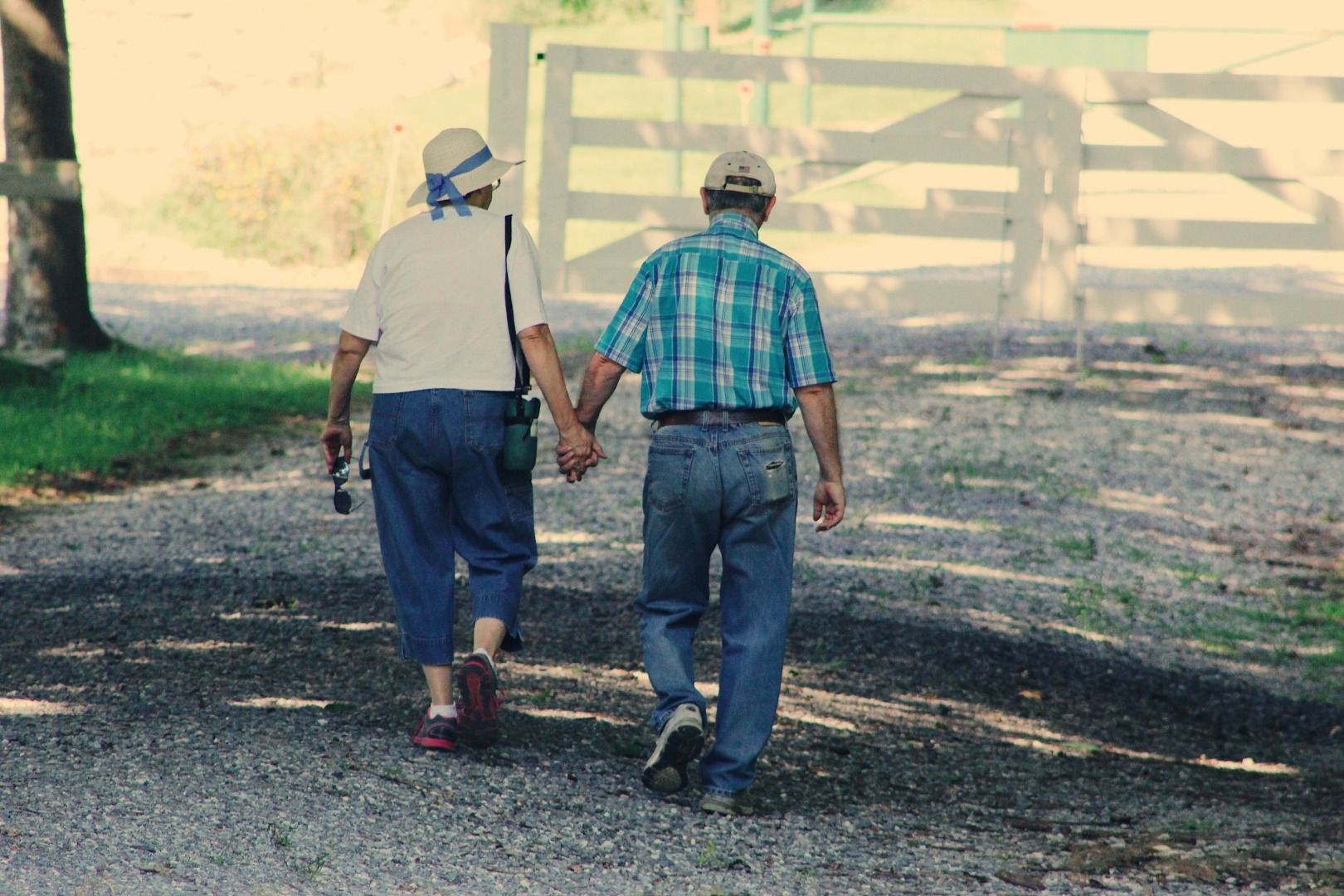 Elderly Parents Walking Together