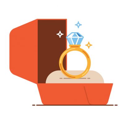 Engagement Ring in Box Graphic
