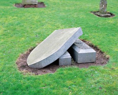 A Fallen Gravestone