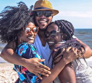 Family Together at the Beach