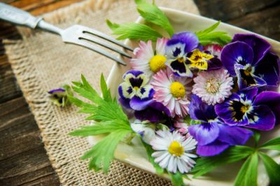 Flowers in a Beautiful Salad