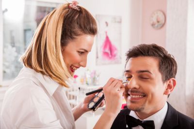 Groom Getting Made Up