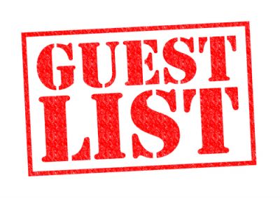Guest List Red Graphic