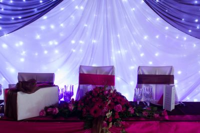 Lighted Wedding Backdrop