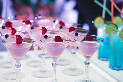 Lineup of Beautiful Cocktails