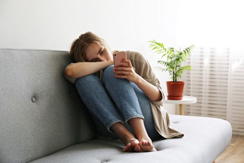 Lonely Person on Couch