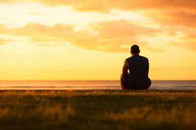 Man Sitting Alone