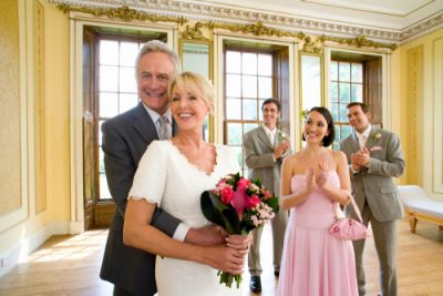 Mature Bride and Groom