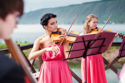 Musicians Playing at a Wedding