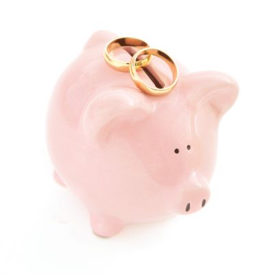 Wedding Rings on a Piggy Bank