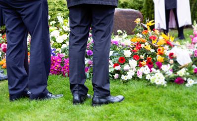 Two Men at a Funeral