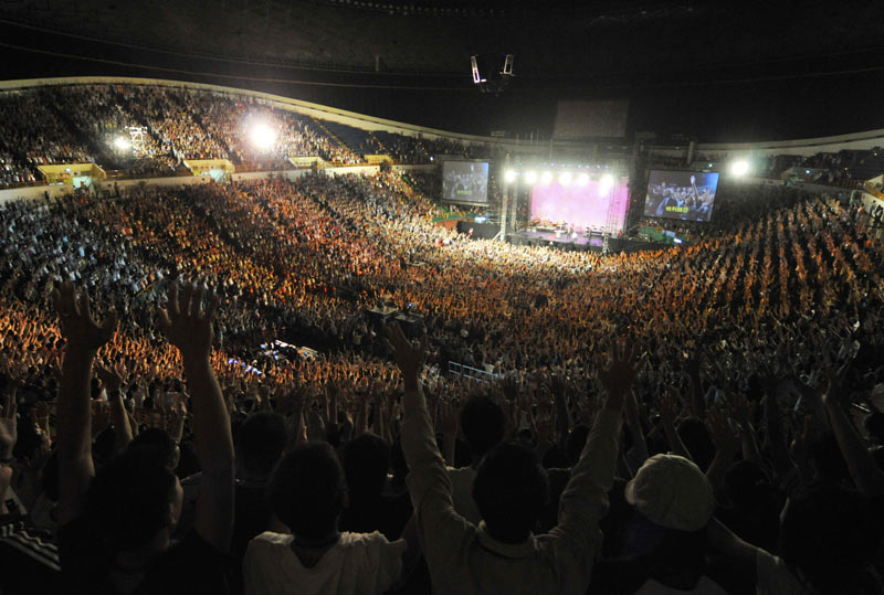 Worship Service at Megachurch