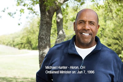 Michael hunter, Ordained minister on Jun 7, 1996
