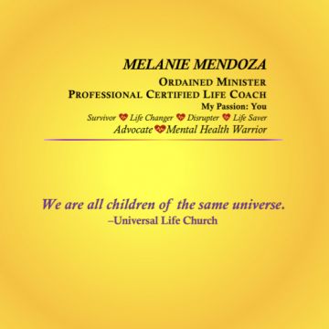 MinisterLifeCoachMelanieMendoza, ULC Minister