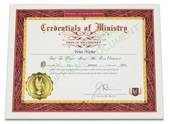 Ordination Credential