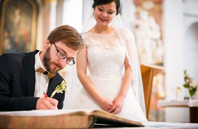 A reading that's occurring at a wedding ceremony