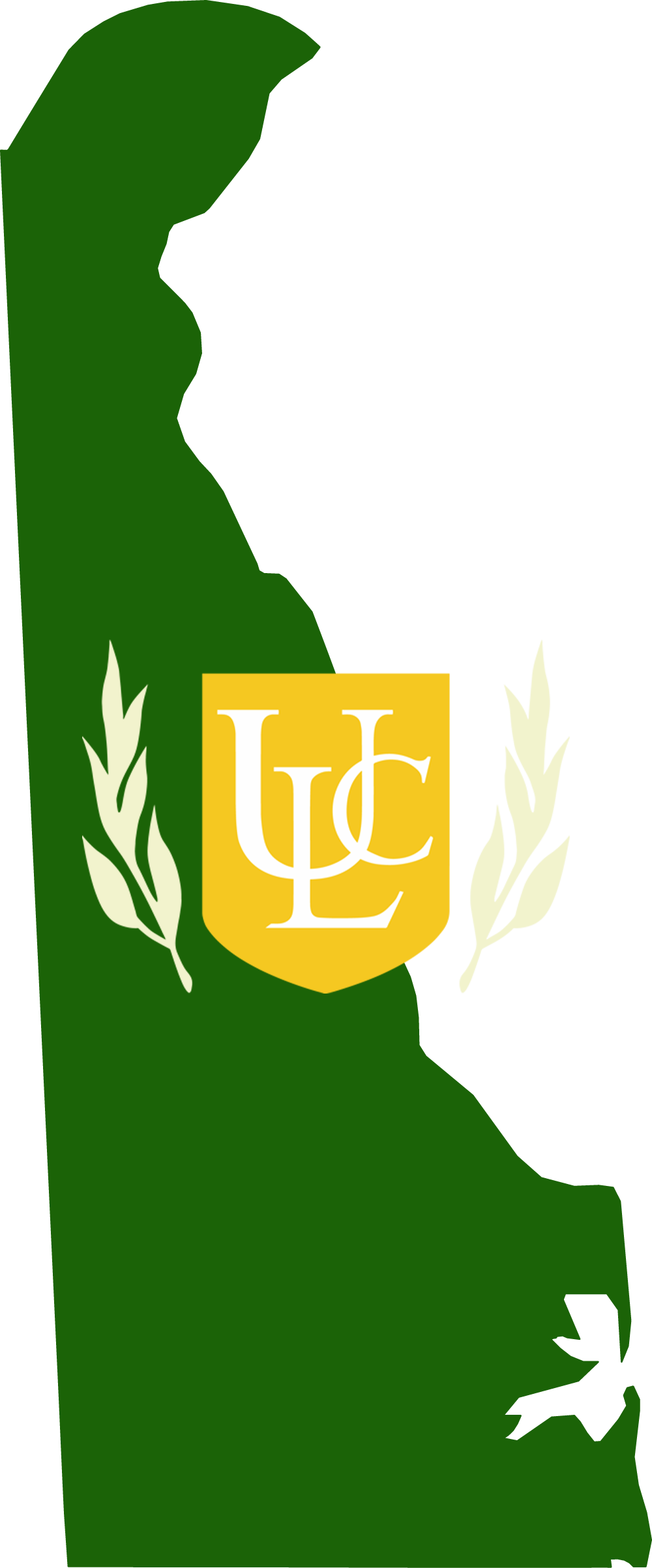 An outline of DE with the ULC logo