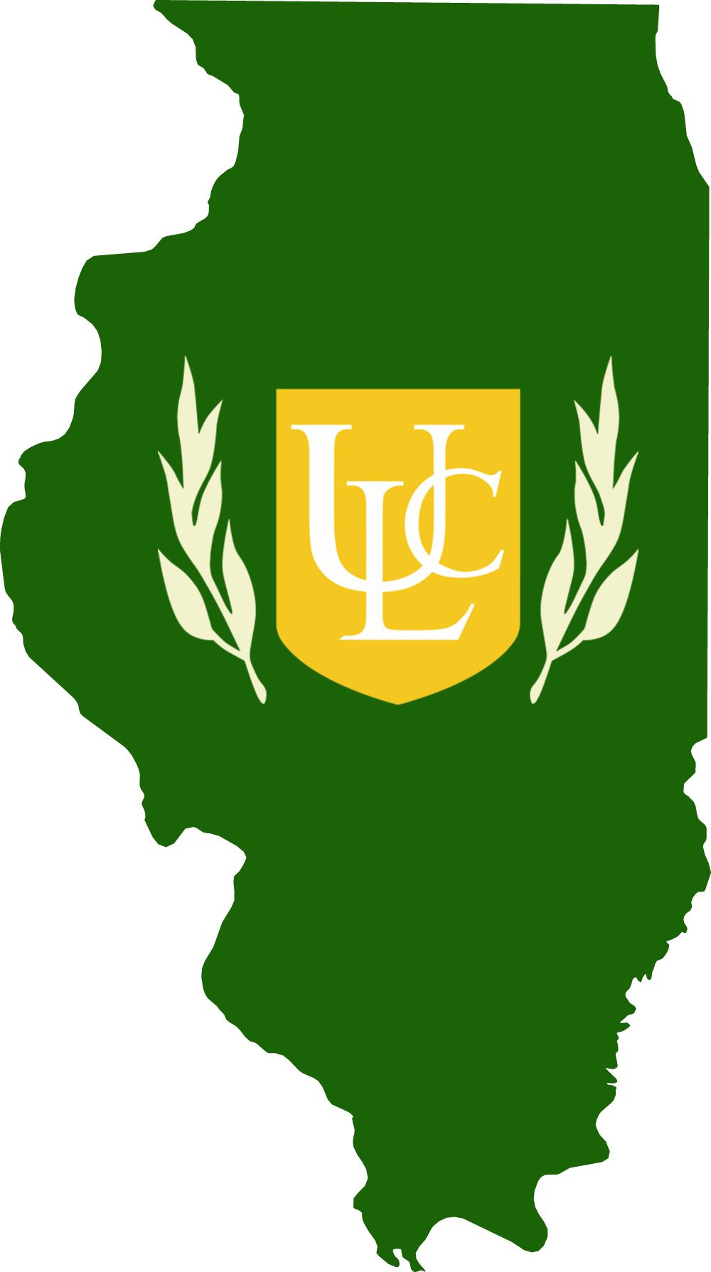 An outline of IL with the ULC logo