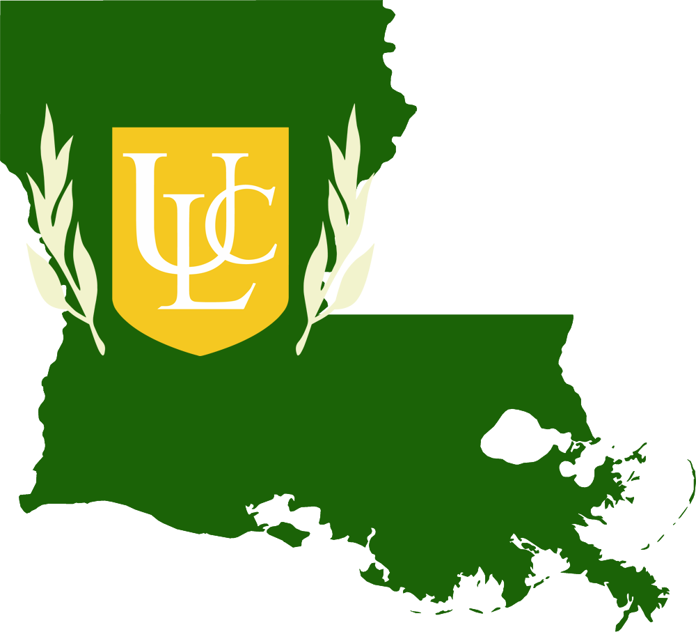 An outline of LA with the ULC logo