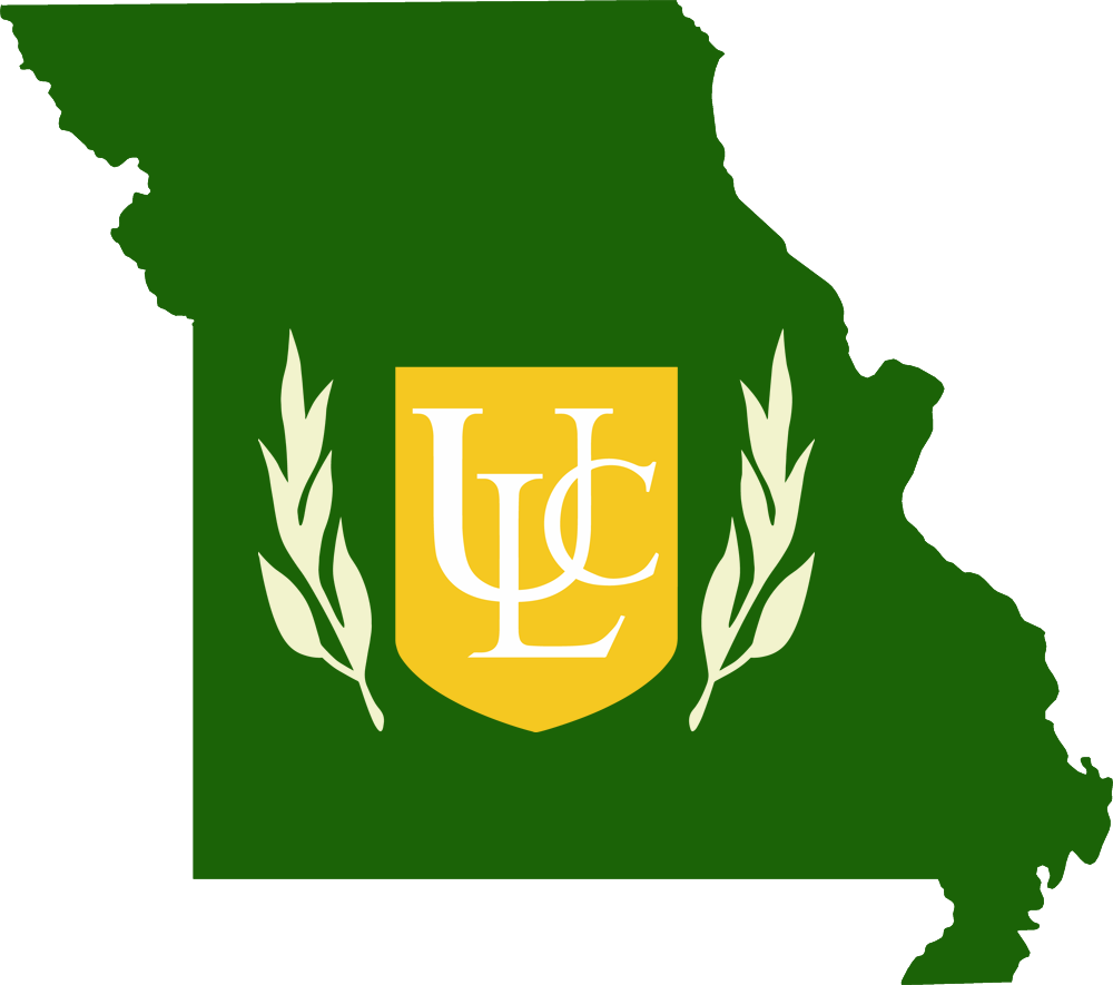An outline of MO with the ULC logo
