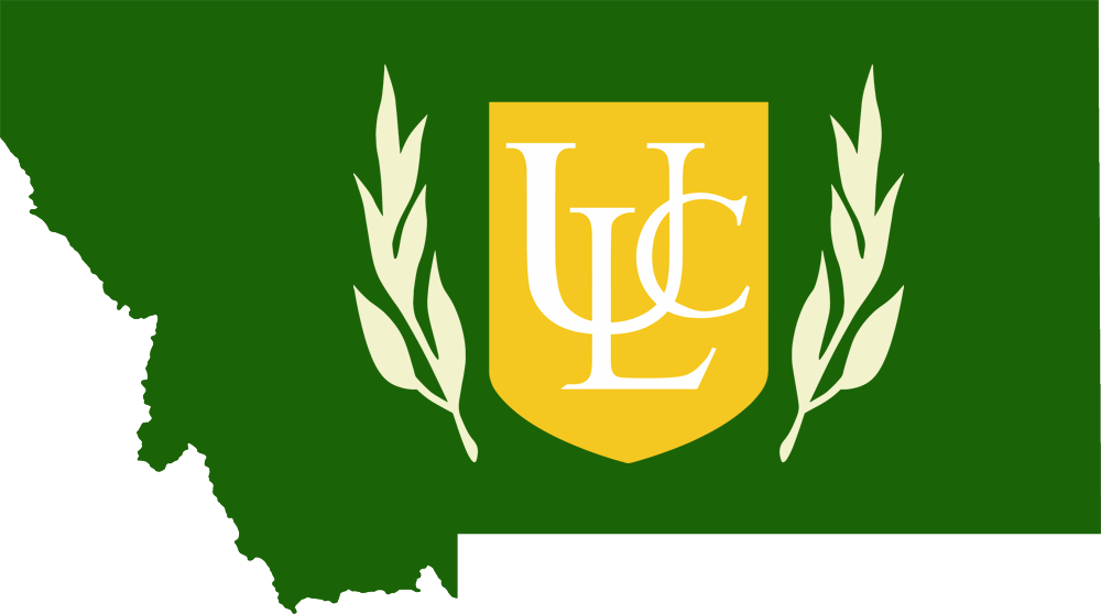 An outline of MT with the ULC logo