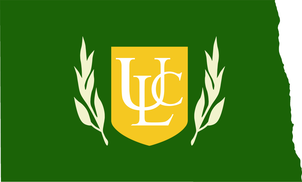 An outline of ND with the ULC logo