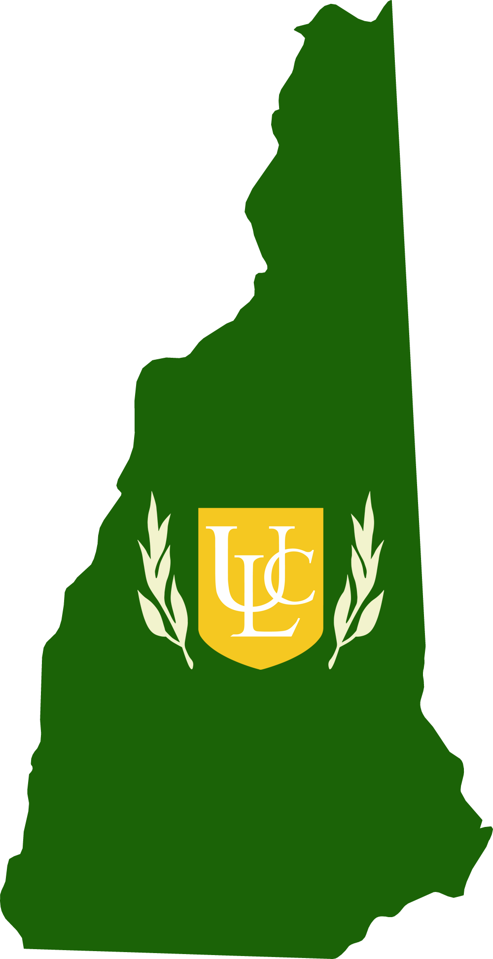 An outline of NH with the ULC logo