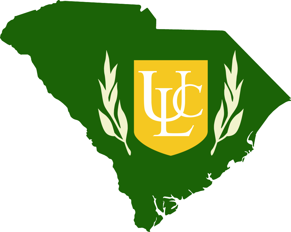 An outline of SC with the ULC logo