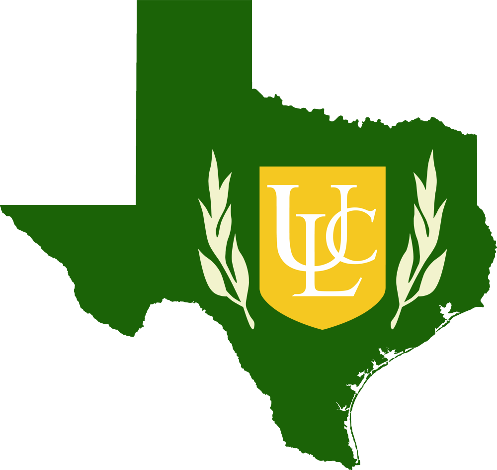 An outline of TX with the ULC logo
