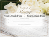 Printed Exclusive Marriage Certificate