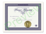 House Blessing Certificate